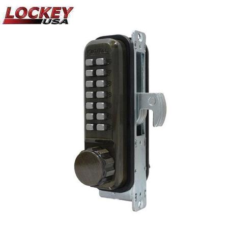 LOCKEY Lockey: 2950 Narrow-Stile Mechanical Keypad Keyless Hook Bolt LK-2950-MG